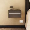 Mesa de luz flotante con desayunador+cajón