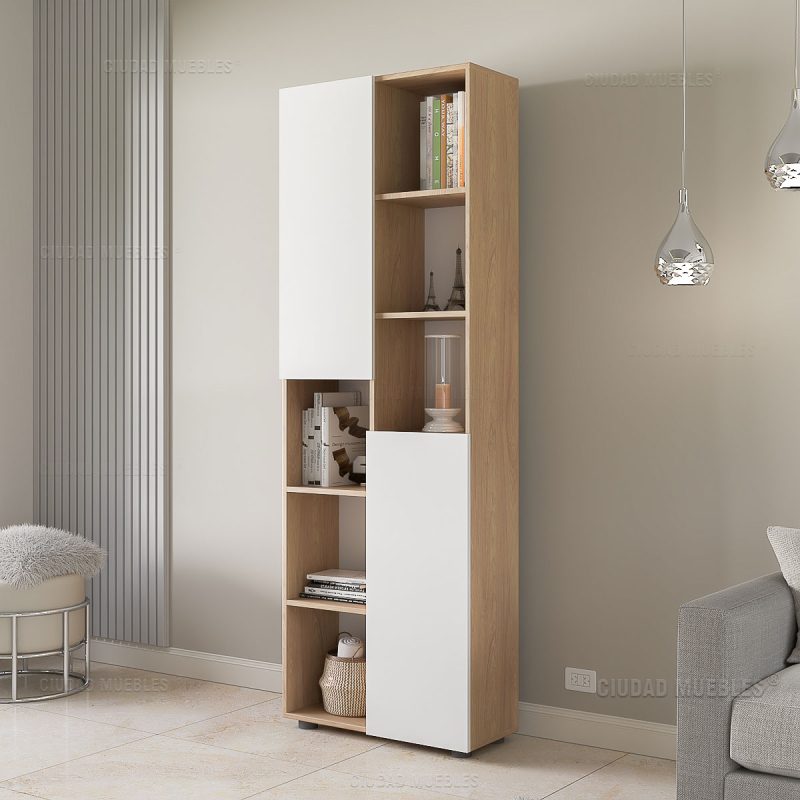 Biblioteca Moderna Con 2 Puertas 189 cm De Alto