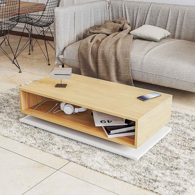 Mesa Ratona Rectangular con Base