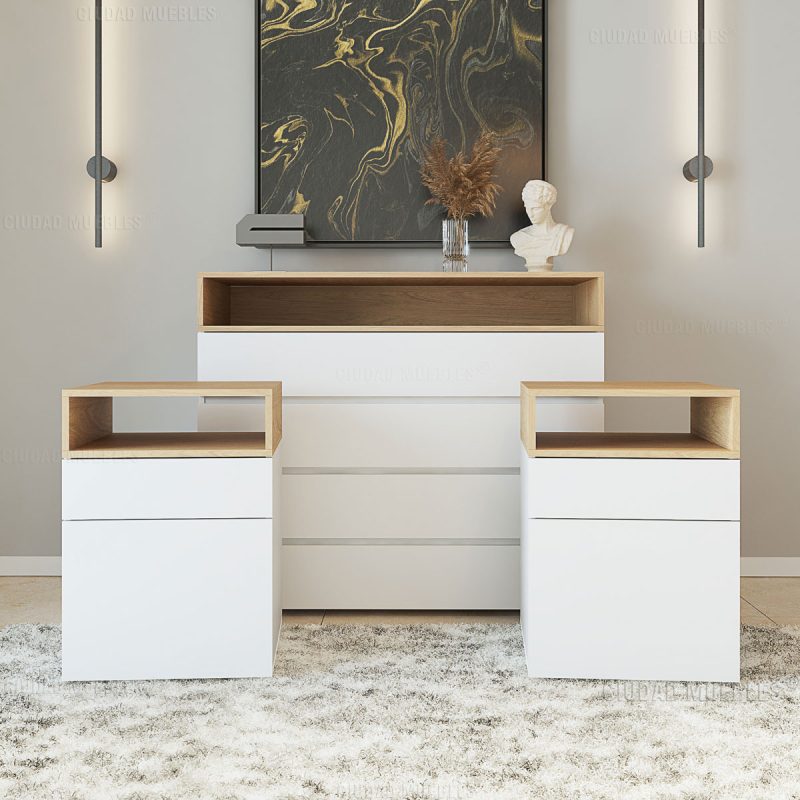 Juego de Dormitorio Cómoda+Mesa de Luz