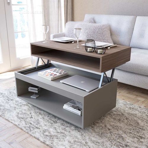 Mesa Ratona Elevable con Estante