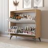 MUEBLE ZAPATERO BOTINERO DE 2 PUERTAS BATIENTES DE 110X103X33CM