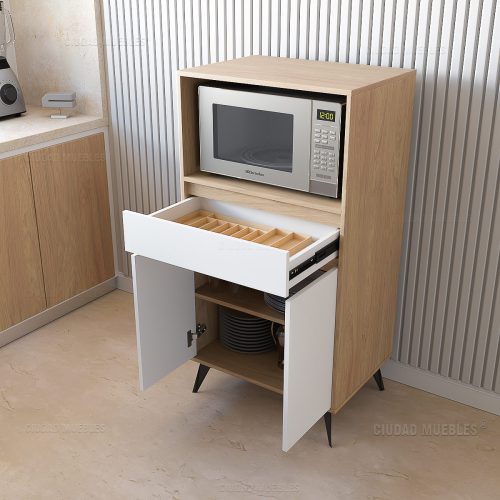 Mueble porta microondas con cajón 64x120x45cm