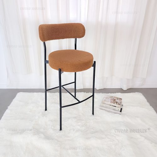 Banqueta Alta Desayunador Boucle Marrón