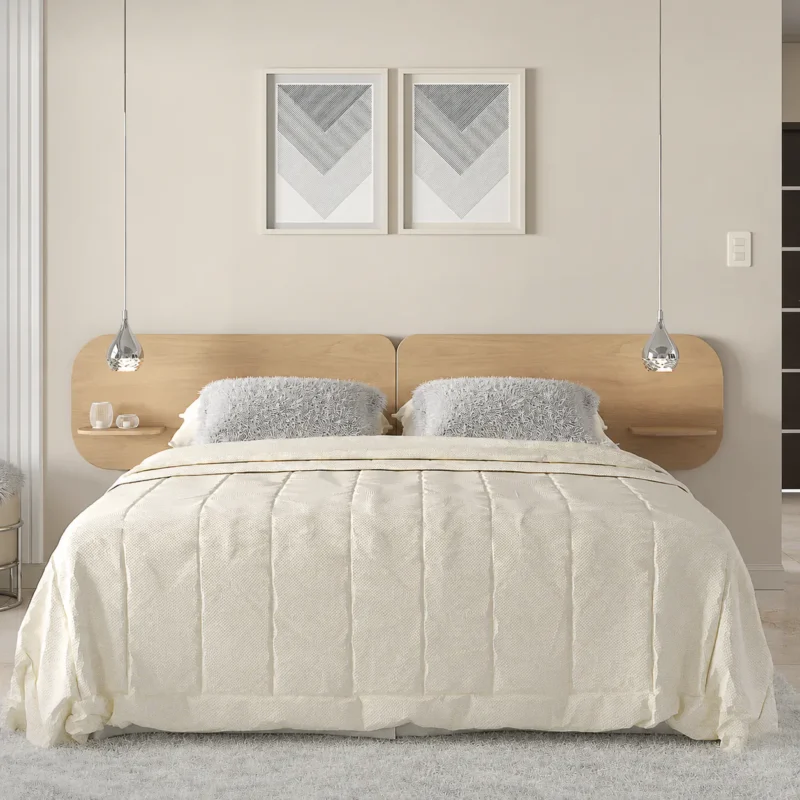 Respaldo Flotante Curvo Para Sommier De 140 a 160 Cm Natural