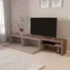 Mesa de TV baja 270 cm Nogal y Gris Arcilla