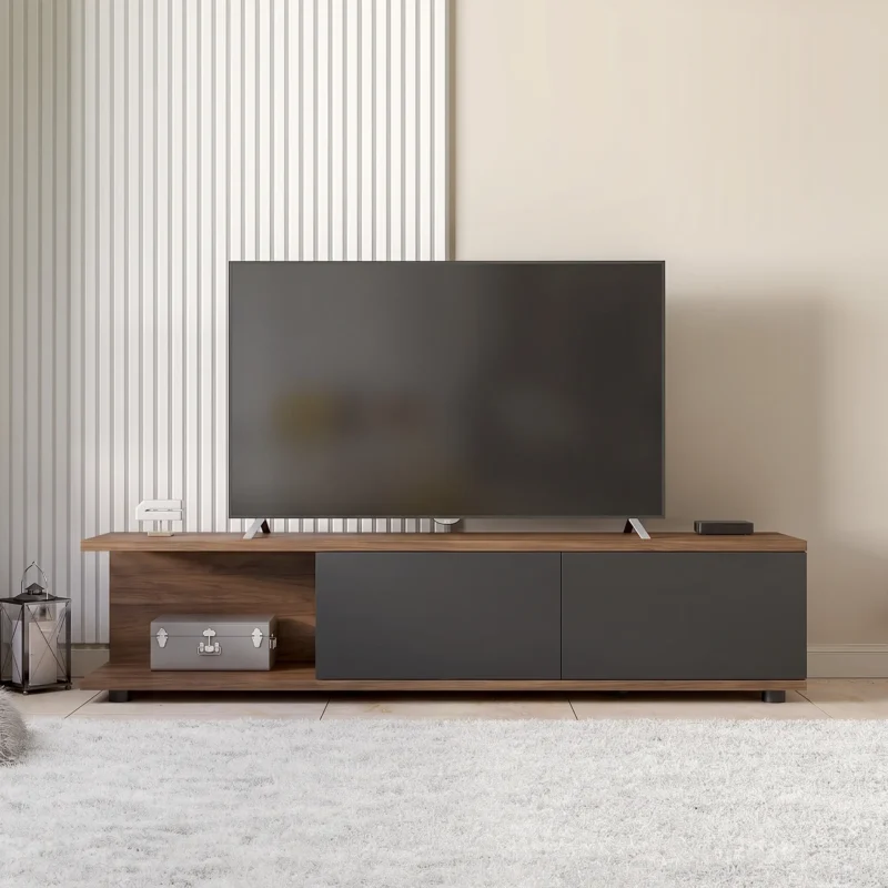 Rack de TV Tuna de 180 cm Negro y Nogal