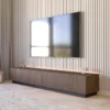 Mesa de TV Baja Minimalista de 200 cm Nogal y Negro - vista 3