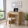 Escritorio Zen de 80 cm Natural con cajón en un espacio de trabajo